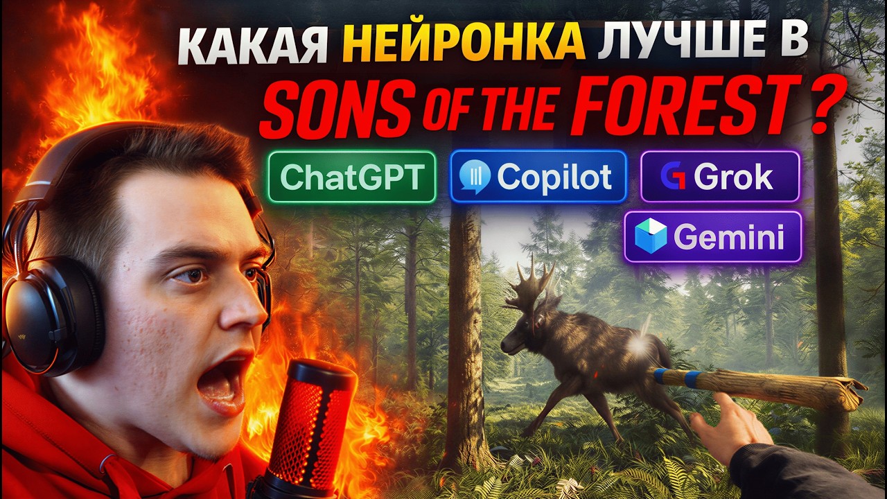 Битва НЕЙРОСЕТЕЙ в Sons Of The Forest - КТО ЛУЧШЕ СПРАВИТЬСЯ?🦌