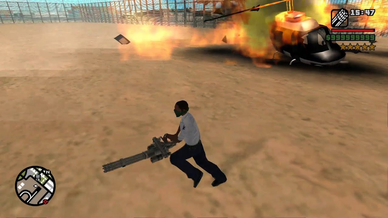 GTA SAN ANDREAS - CJ tries to manipulate the police and war breaks out with the military