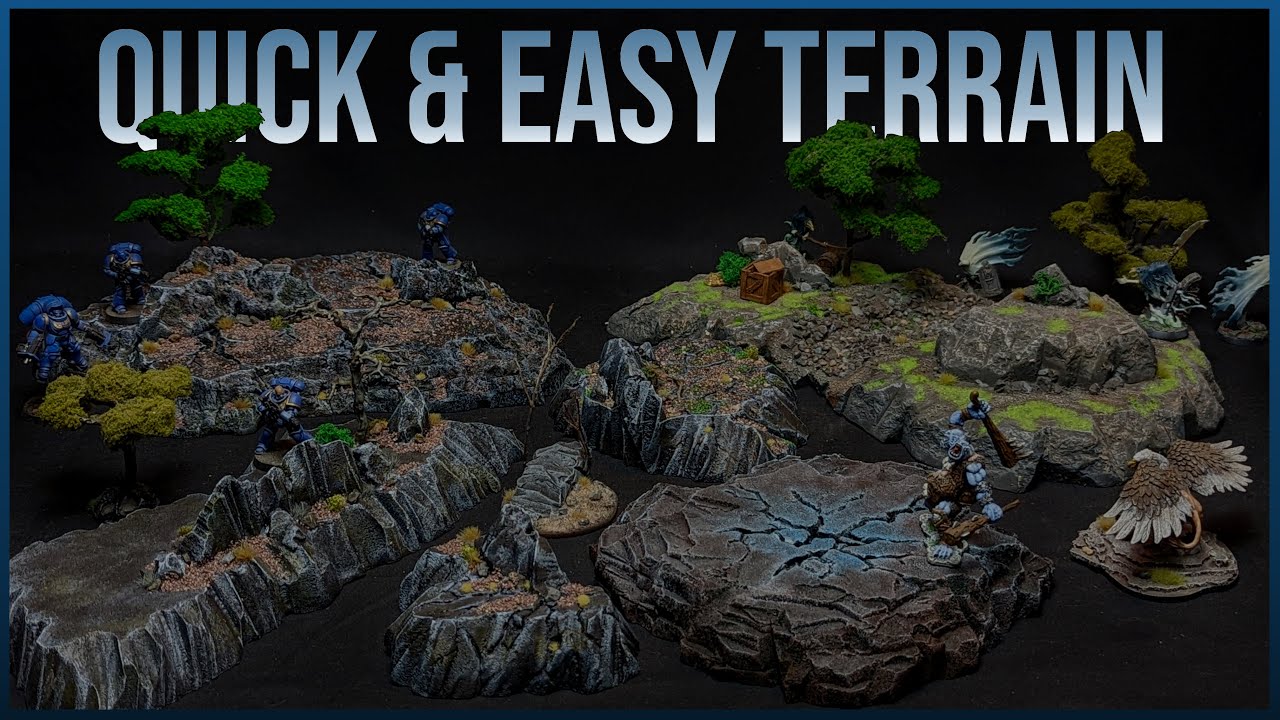 Quick & Easy Wargaming Terrain Hills - Miniature Foam Hills for Tabletop Games