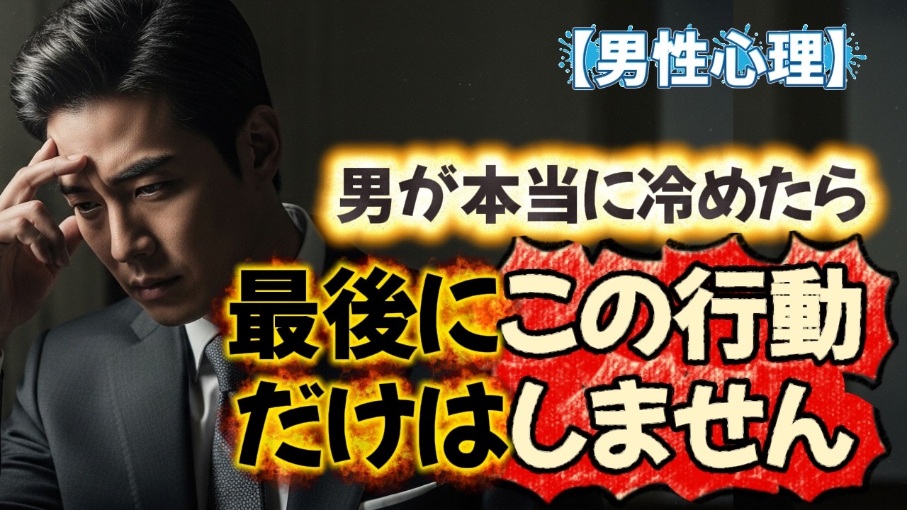【男性心理】女性がほとんど知らない、男が別れを決めた時に「しなくなる行動」。#男性心理 #大人の恋愛 #別れの兆し