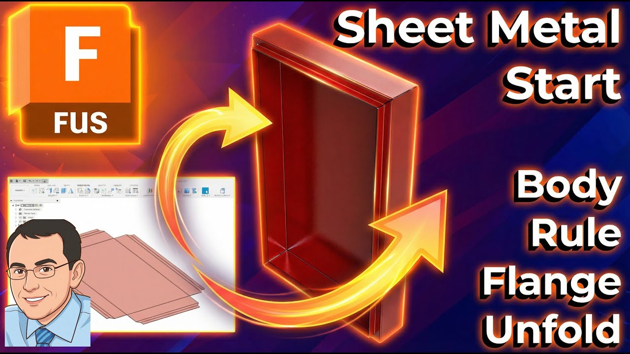 Fusion 360 Sheet Metal Tutorial for Beginners | Creating a Sheet Metal Box Body, Rules & Flanges