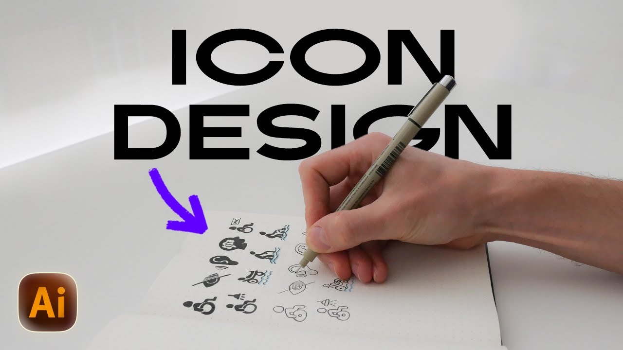 Icon Design Process in Illustrator For the San Amaro Beach in A Coru&ntilde;a