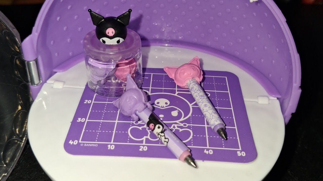 Miniverse Hello Kitty & Friends Making Kuromi Pencil and Erasers Set #mga #miniverse 