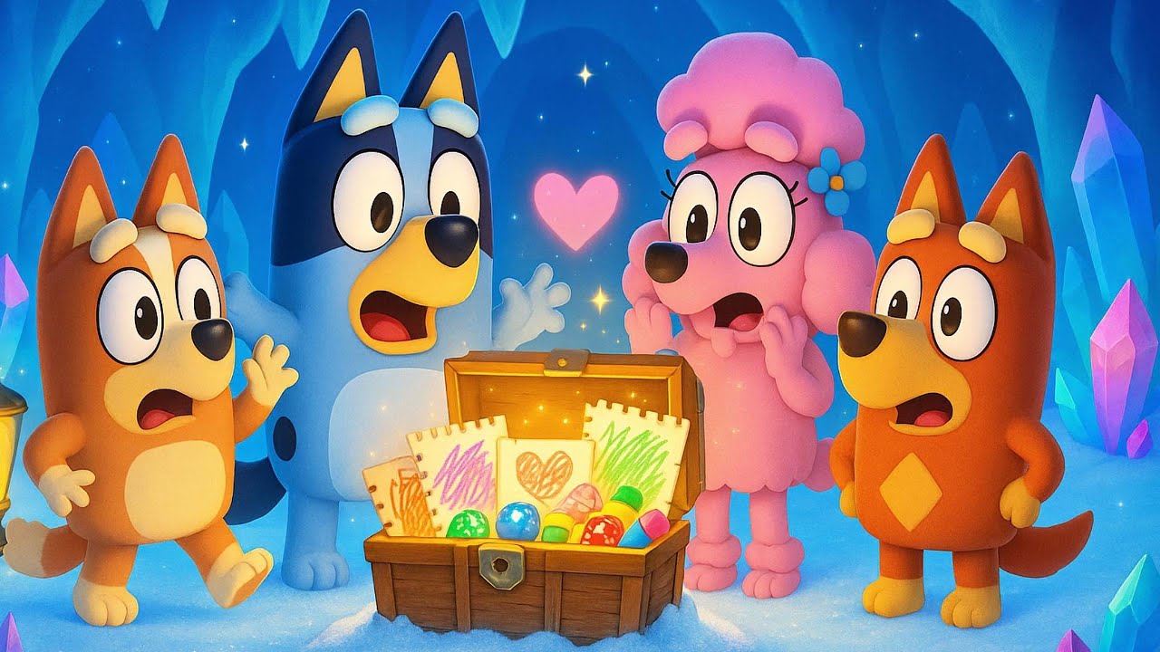 Bluey & Friends Discover a Mystery Treasure 💎❄️ Ice Cave Adventure! | Funny Bluey Animation