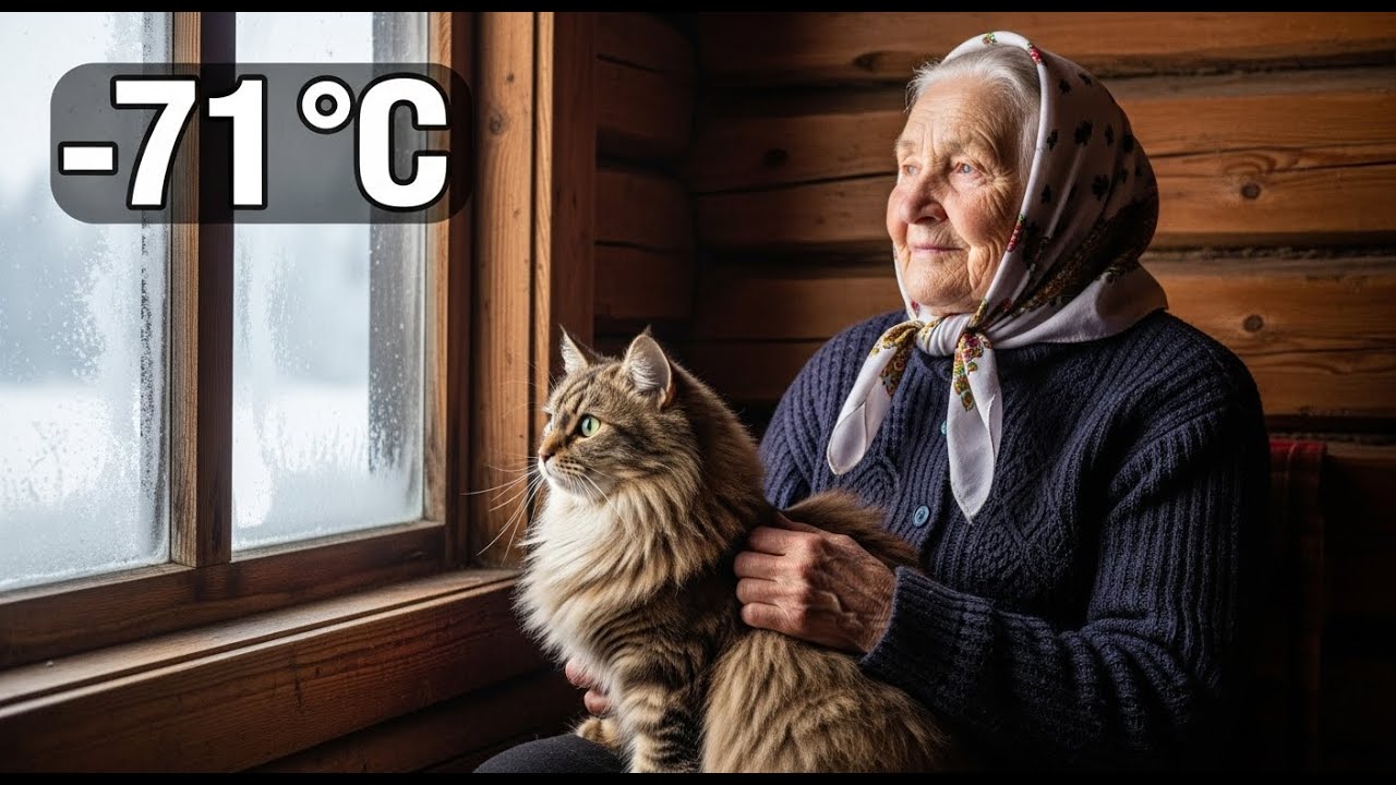 A Day in the Life of an 80-Year-Old Woman and Her Cat in Siberia | Traditional Living at -71°C