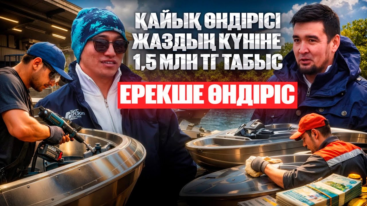 Ерекше өндіріс! Жазда күніне 1,5 млн тг пайда табамыз. Қайық өндірісі.