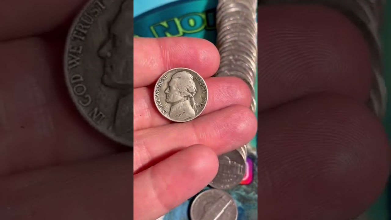 1945 P silver war nickel found while coin roll hunting | 38th of 2022