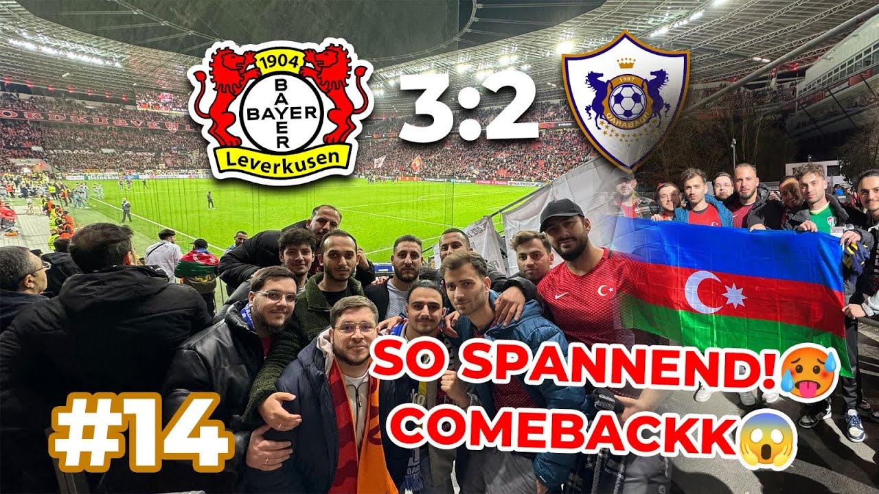 BAYER UNGESCHLAGEN🔥QARABAG-AUSWÄRTSBLOCK mit SQUAD😂| Bayer04 vs Qarabag | Europa League 1/8 Finale