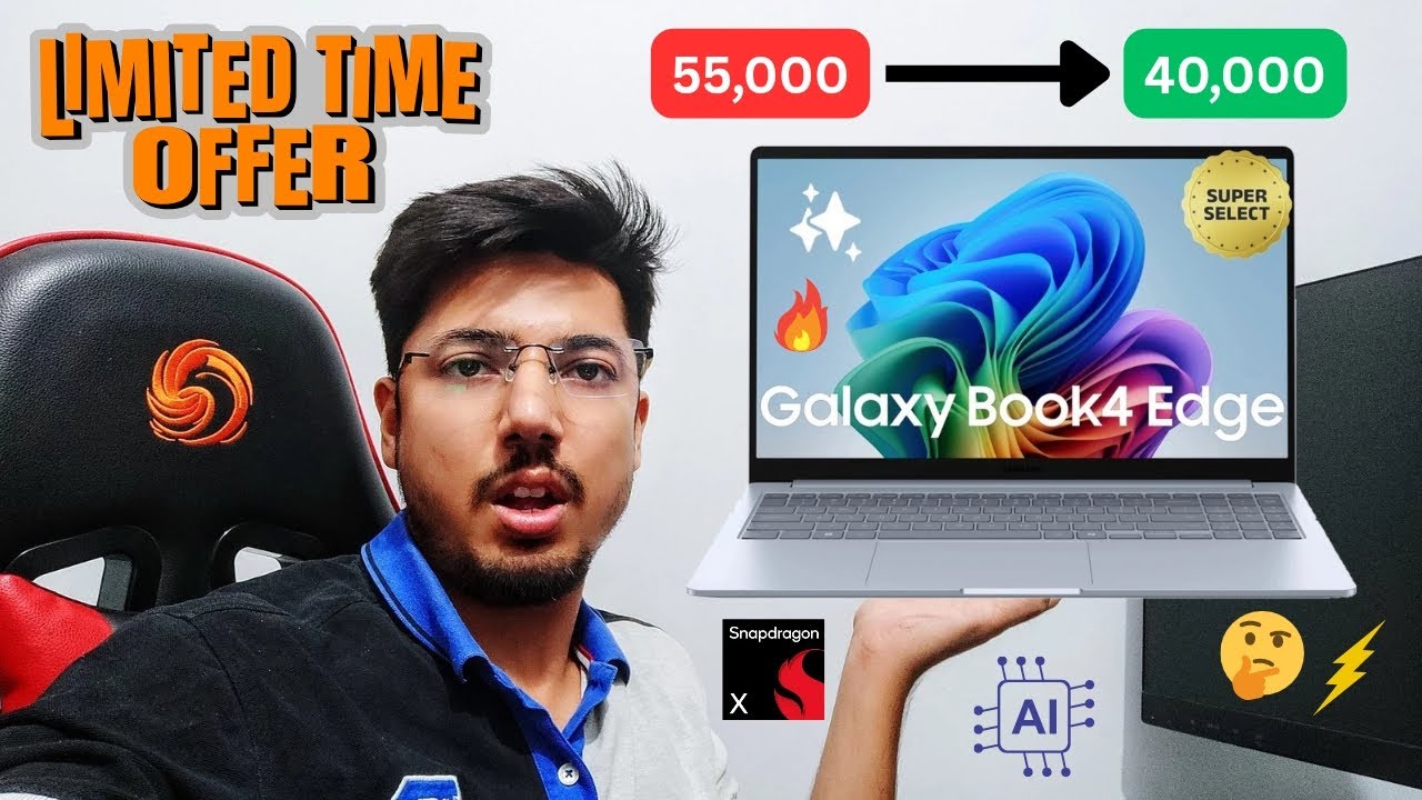 @TrakinTech  Samsung galaxy book 4 edge laptop snapdragon x | best laptop under 40000