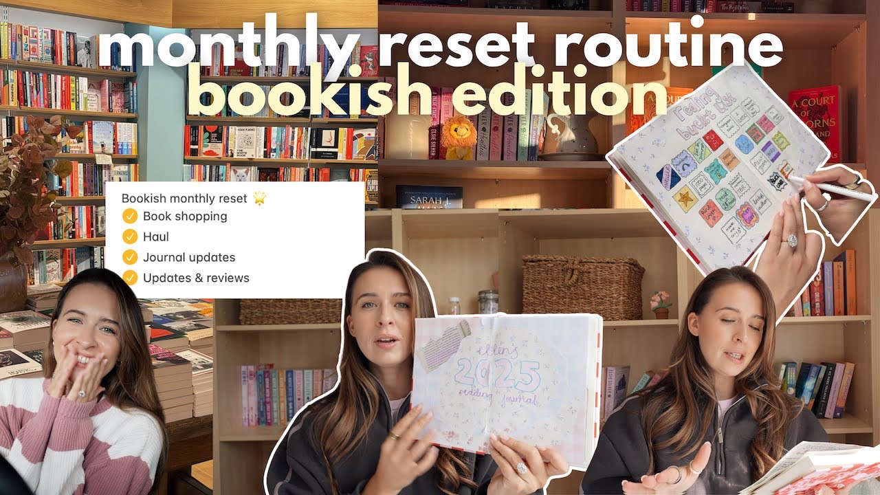 bookish MONTHLY RESET (august!🌦️) book shopping, journal updates, haul & updates