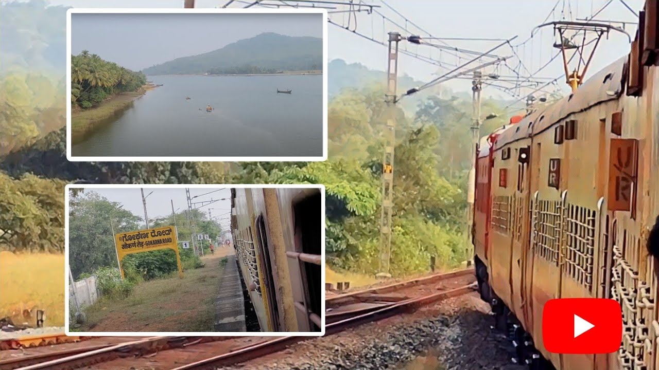 Uncut complete train journey | Ankola - Gokarna Road | Konkan railway
