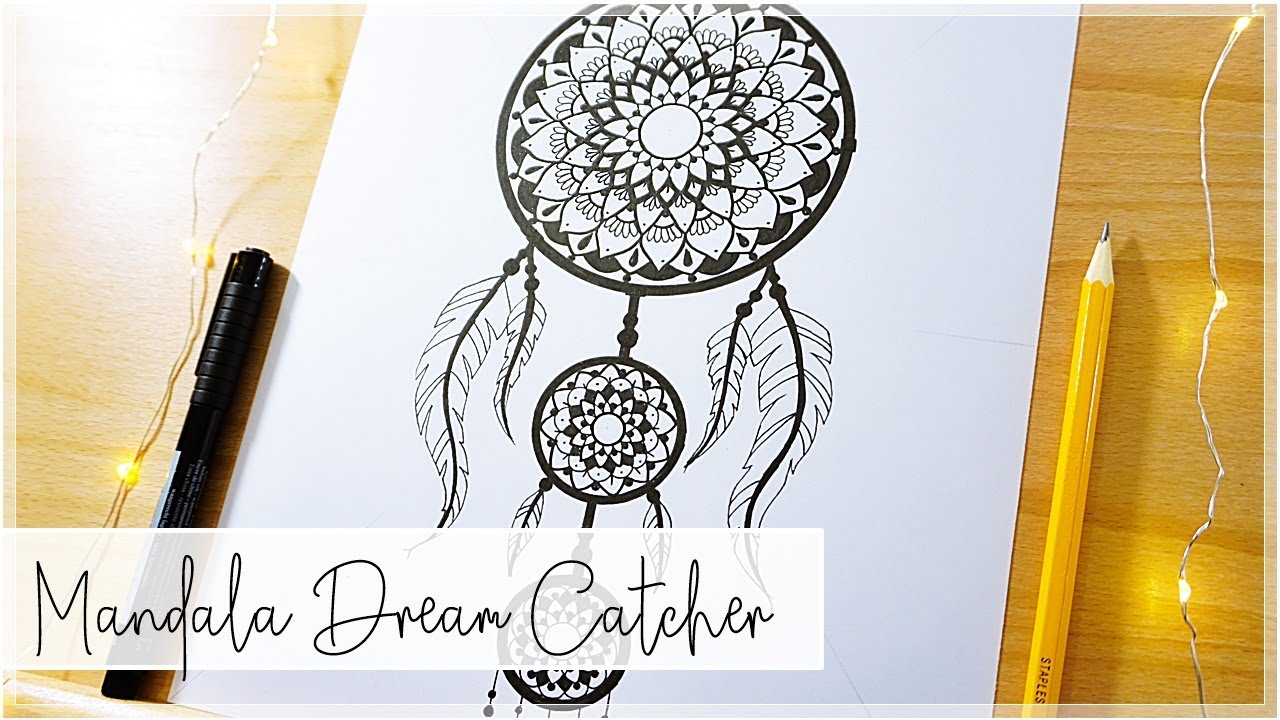 Draw A Easy Mandala Dream Catcher For Beginners