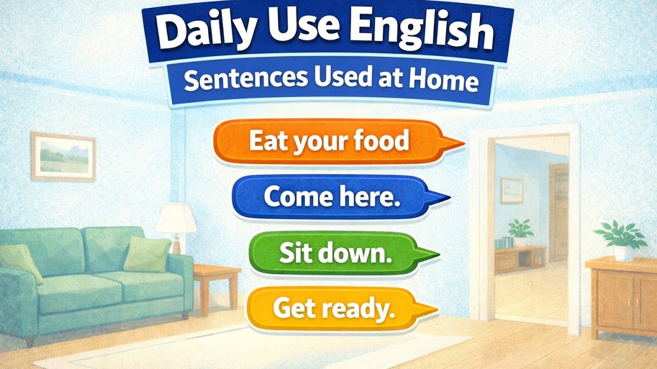 Daily Use English Sentences | Spoken English for Home | Easy English Practice । 