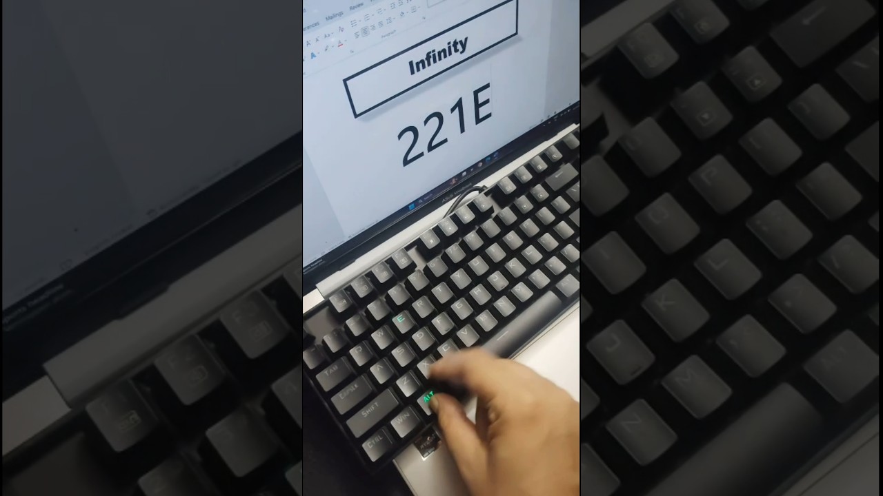 Infinity ♾️ symbol short key | #windows #keyboard #computer #tricks
