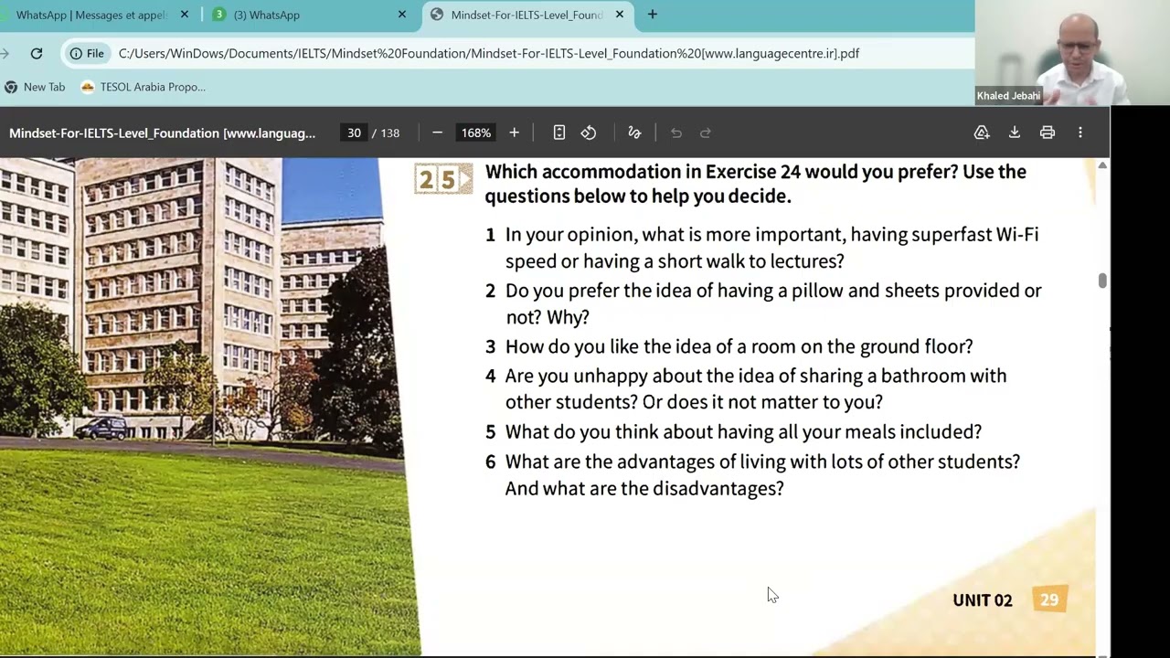IELTS Foundation Session 4 - Speaking Task 1 Question Types