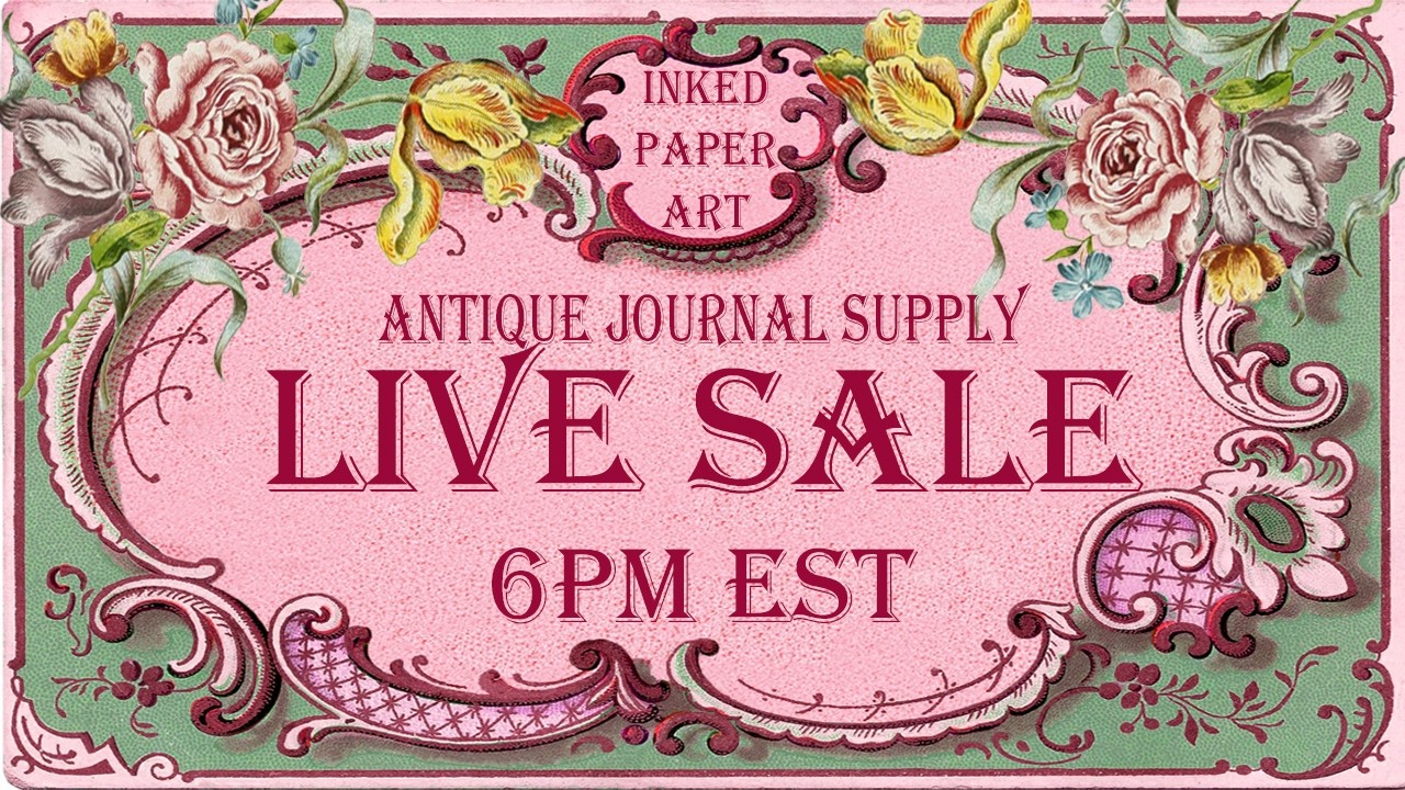 🔴LIVE - Antique French Junk Journal Supply Sale ✨Flea Market Finds &bull; Authentic Ephemera &bull; Ledgers