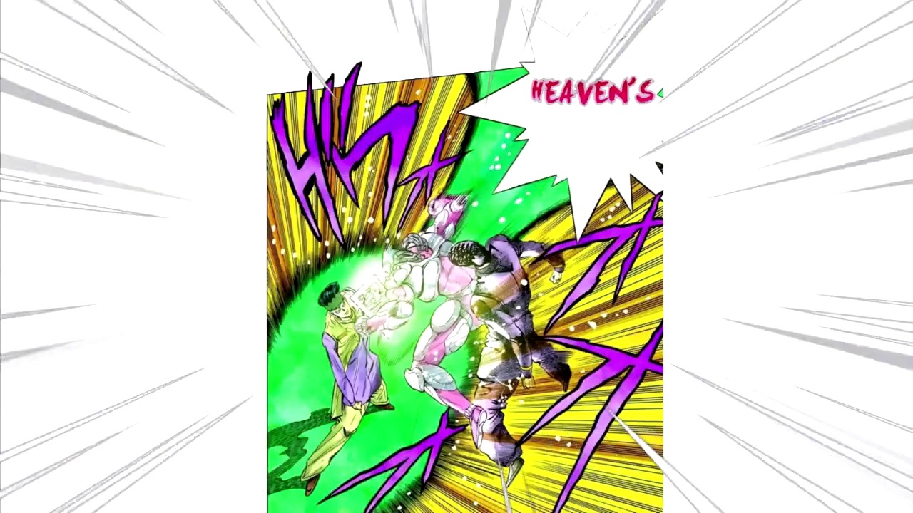 Josuke vs. Rohan - manga version with anime audio