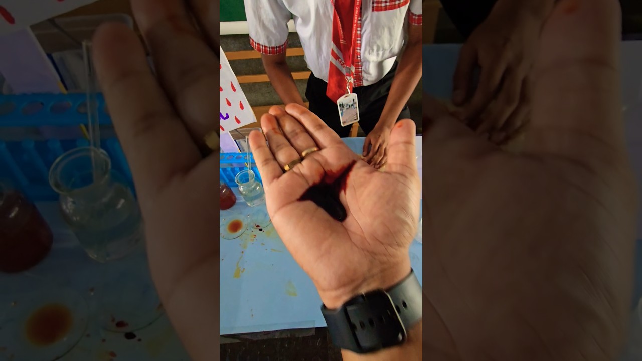 😲 Fake Blood 😲experiment by St.Francis Matriculation School Student💯