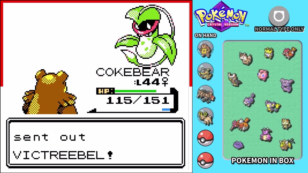 EP17 - Spamming Ice Punch like it was just a random battle - POKEMON CRYSTAL - NORMAL TYPE ONLY