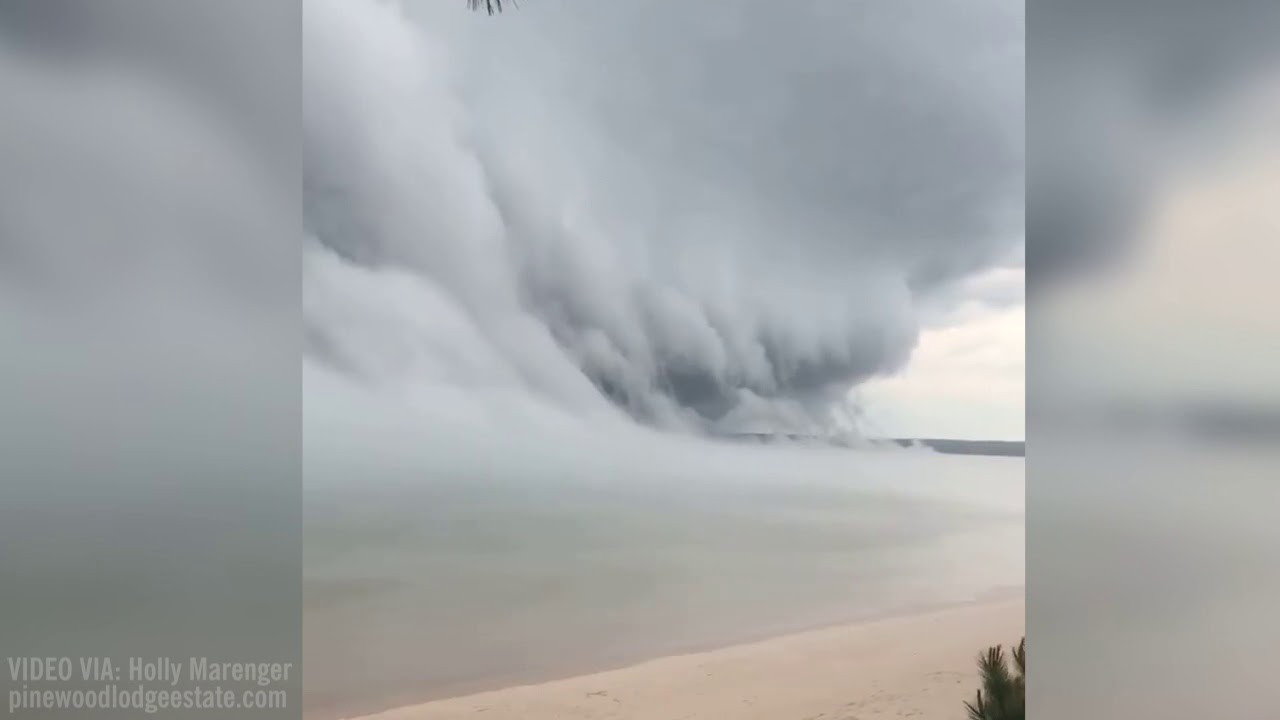 Wild storm clouds roll in over Lake Superior