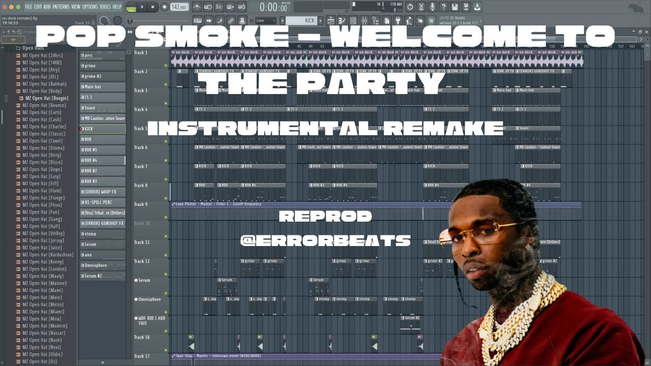 Pop Smoke - Welcome to the Party | FL Studio Instrumental Remake | Reprod @ErrorBeats (FREE FLP)