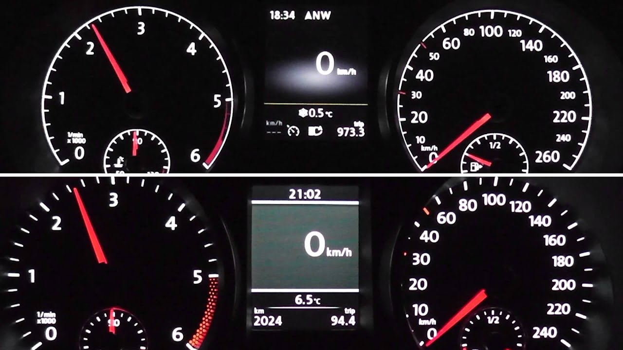 2013 Volkswagen Golf VII 2.0 TDI 150 HP vs. 2012 Golf VI 2.0 TDI 140 HP 0-100 km/h Acceleration
