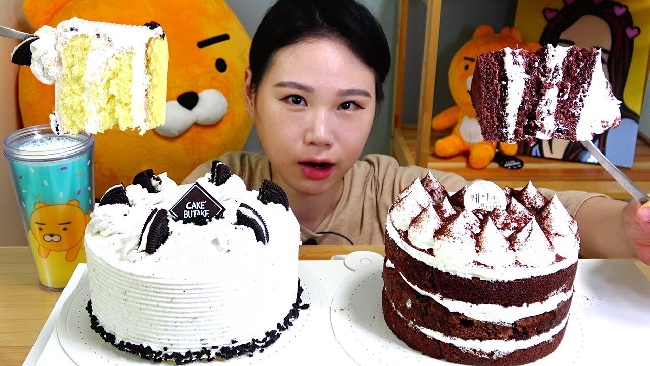 초코케이크 쿠엔크케이크 먹방 Mukbang
