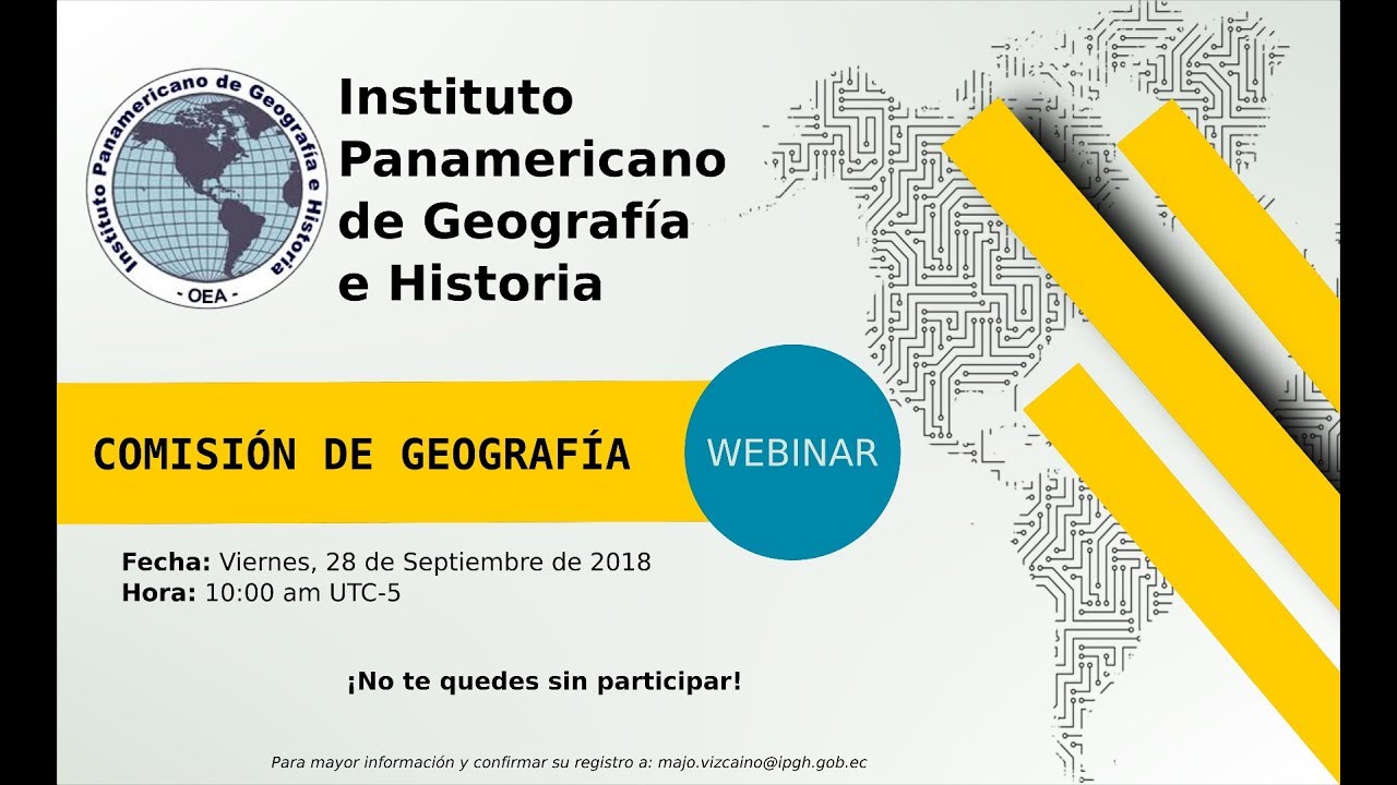 WEBINAR COMISIÓN DE GEOGRAFÍA DEL IPGH