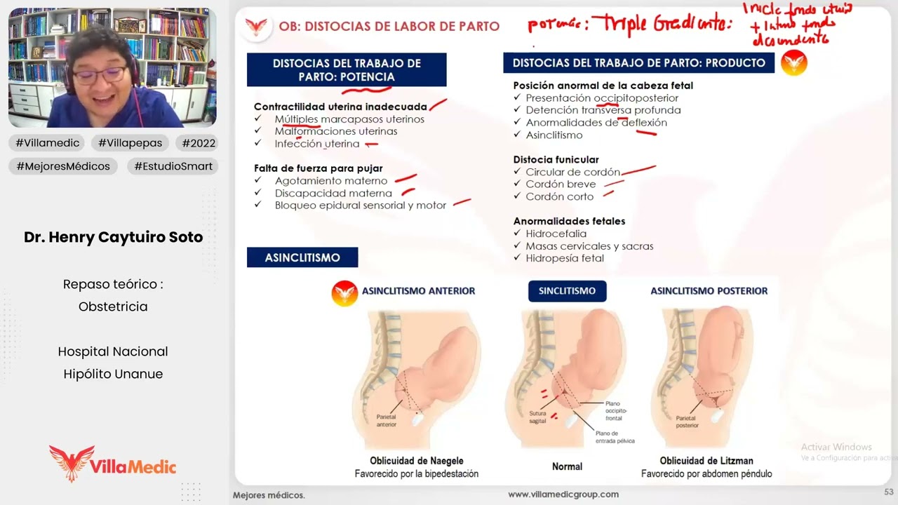 DISTOCIAS DE LABOR DEL PARTO - OBSTETRICIA - VILLAMEDIC