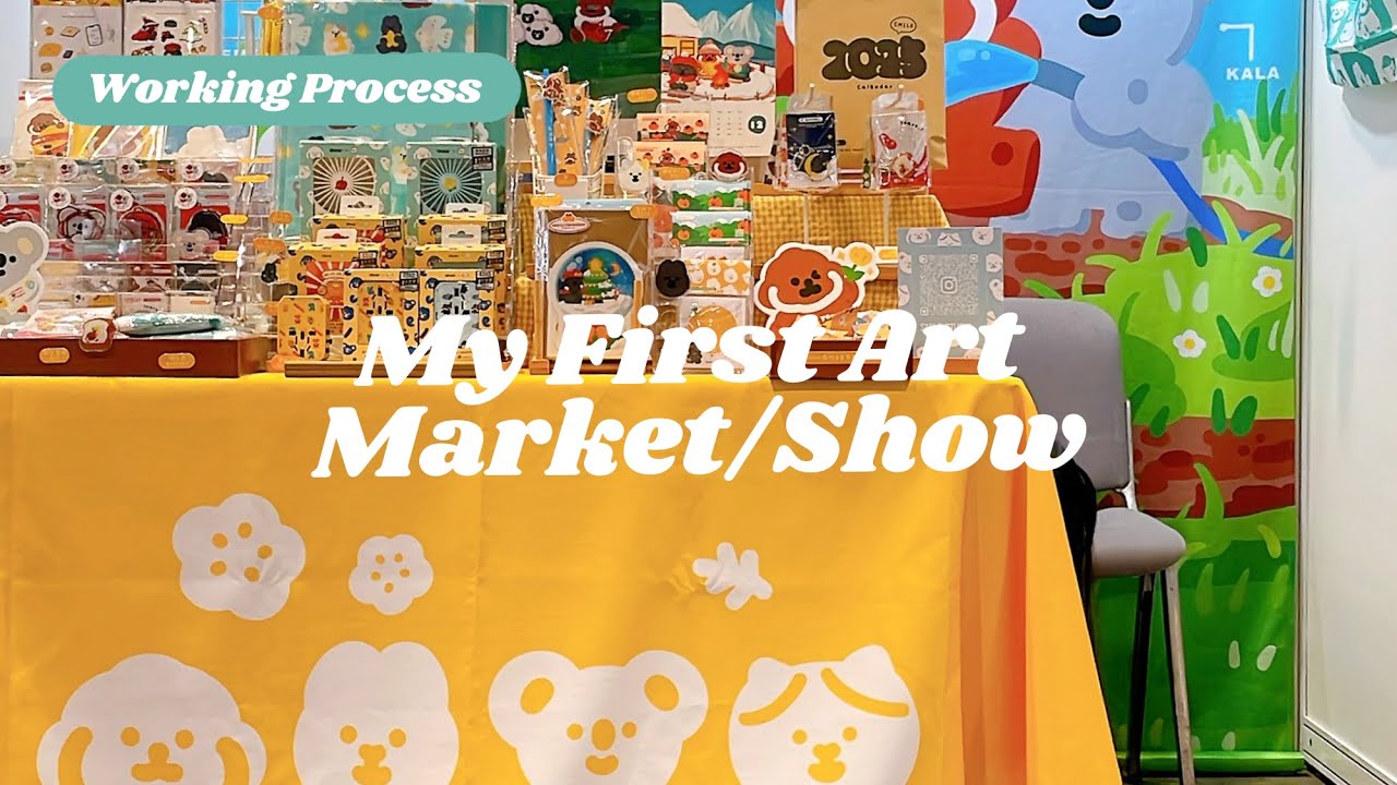 [Working Process] My First Art Market/Show | HKICS | Vlog of preparing Art Market
