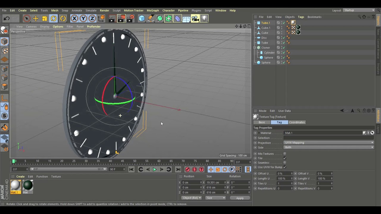 TUTORIAL CLOCK  IN CINEMA4D