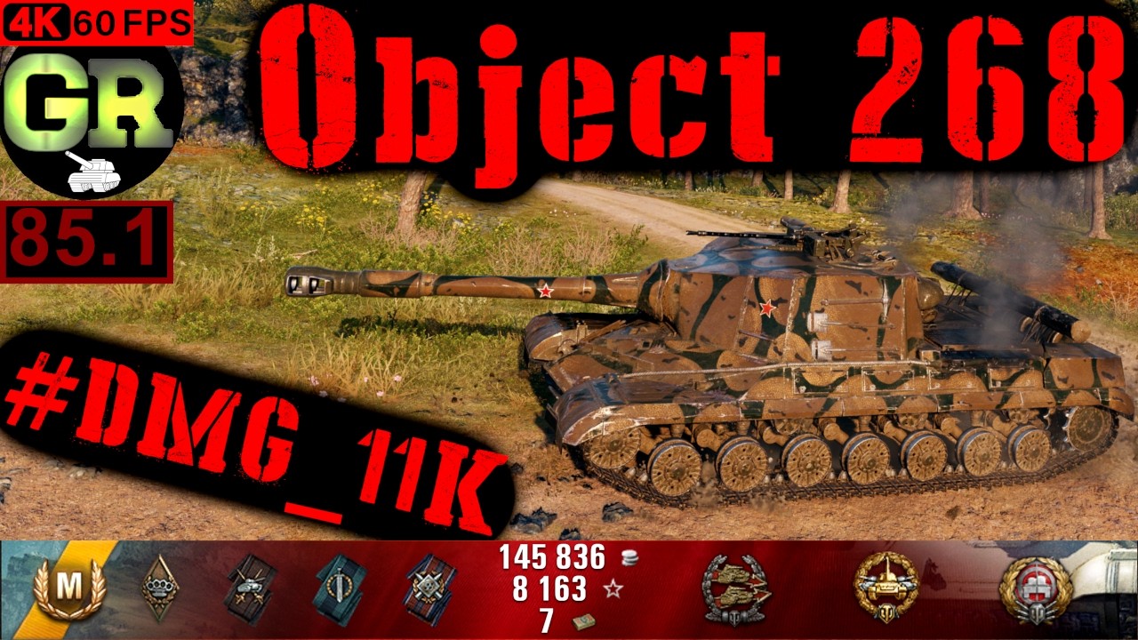 World of Tanks Object 268 WoT Replay - 5 Kills 11.1K DMG(Patch 1.4.0)