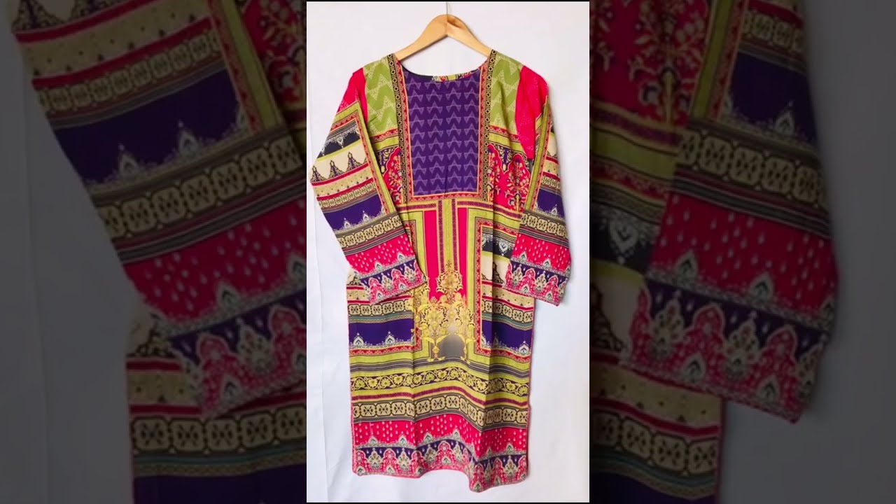 Multi Color ready to wear digital print linen kurti: Contact +92-332-6892363 