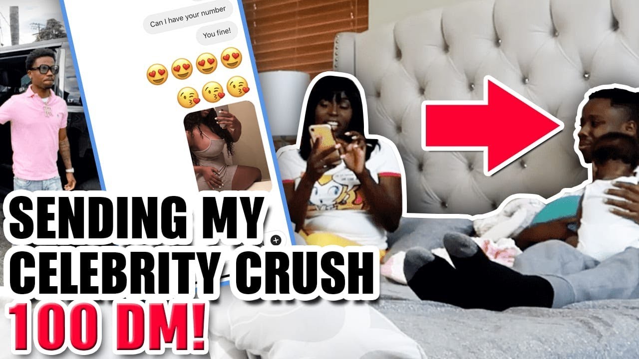 Sending 100 DMS to Celebrity Crush INFRONT Of Billy