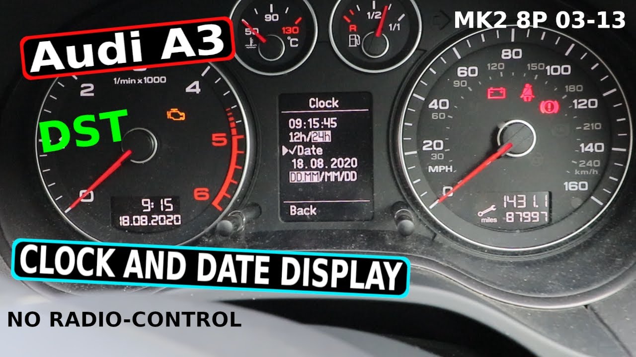 Audi A3 Часы и дисплей даты Mk2 8P (03-13)