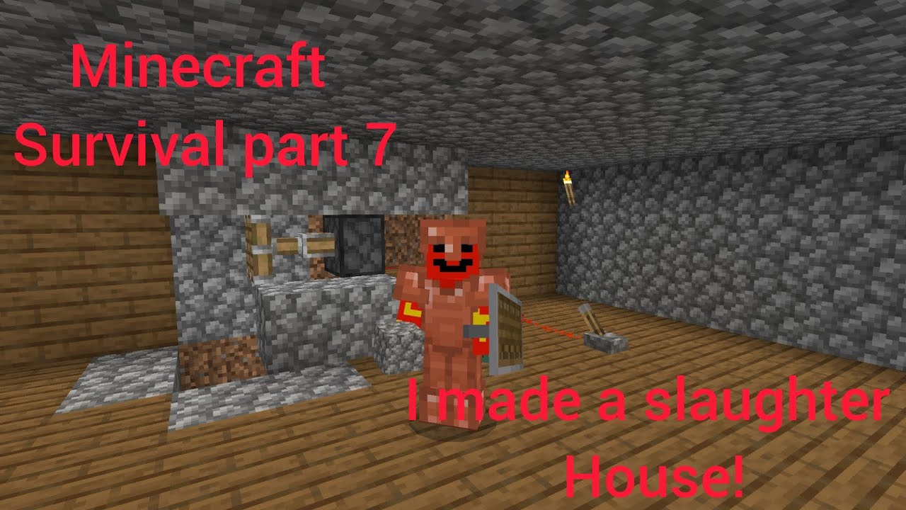 Minecraft survival part 7. I made a slaughter house for cows 🐄 moooo