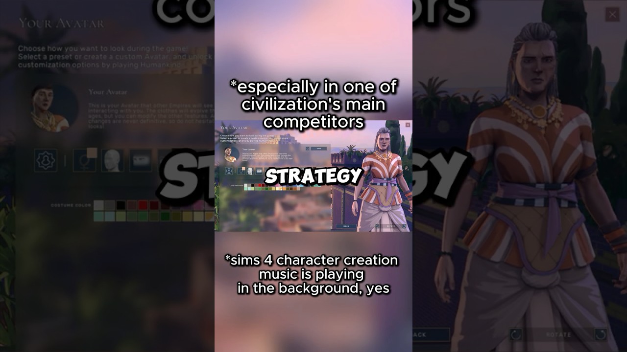 HUMANKIND Character Creation Process #humankindgame #charactercreation #charactercustomization