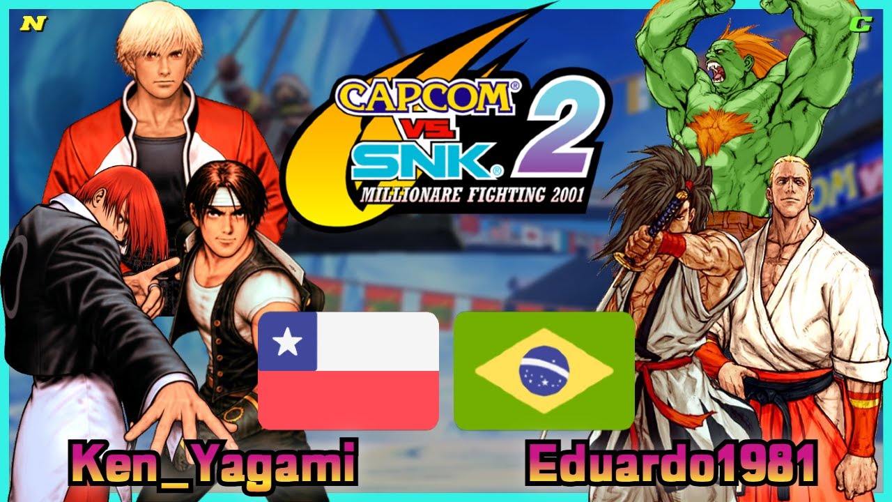 Capcom Vs. SNK 2 || Ken_Yagami 🇨🇱 VS 🇧🇷 Eduardo1981 || FLYCAST FIGHTCADE 2