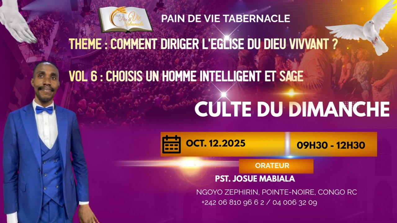 Choisis un homme intelligent et sage | Pasteur Josué MABIALA | 12/10/2025