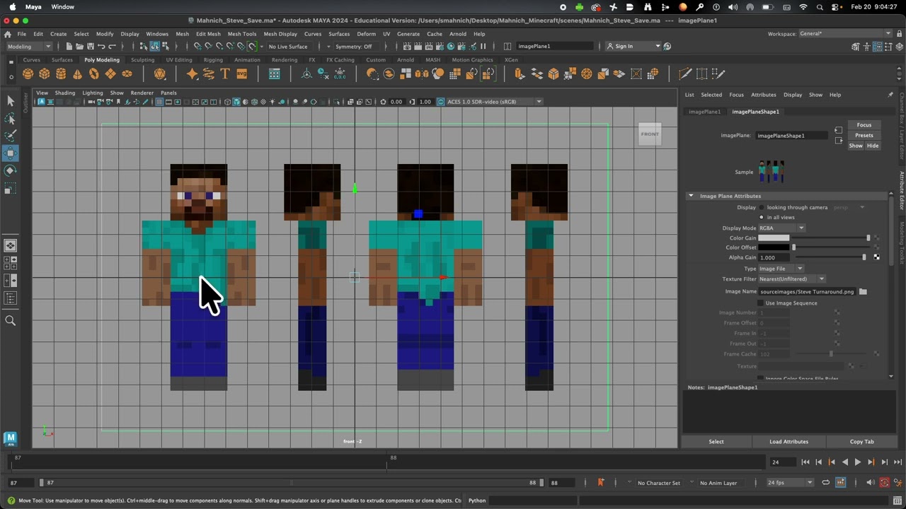 Minecraft Steve | Lesson 01 | Project Set Up and Add SourceImages