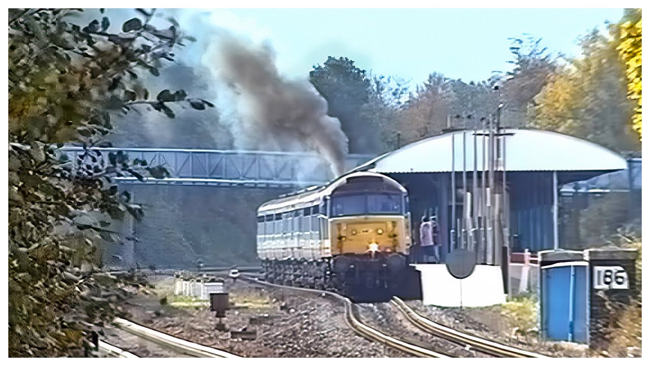 Class 47s on the LSWR at Andover - 1990s 4K Remaster
