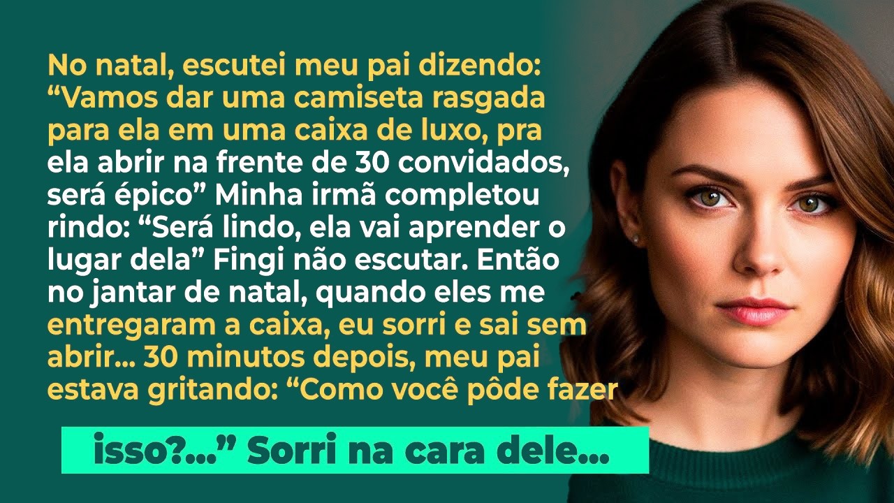 Meu pai disse diante de 30 convidados; 'Esse é o seu presente de natal' Era uma camiseta rasgada