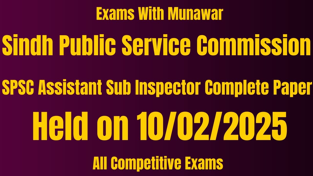 SPSC ASI Complete Solved Paper Held on 10/02/2025