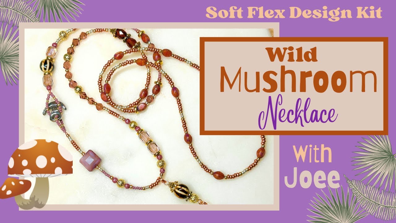 Wild Mushroom Bead Kit Toggle Owl Necklace With SoftFlex Company
