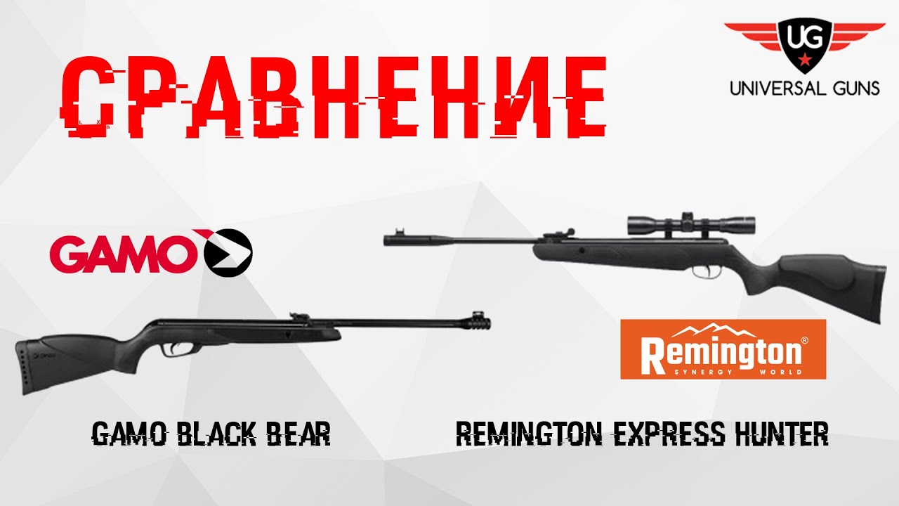 Сравнение пневматических винтовок Gamo Black Bear и Remington Express Hunter