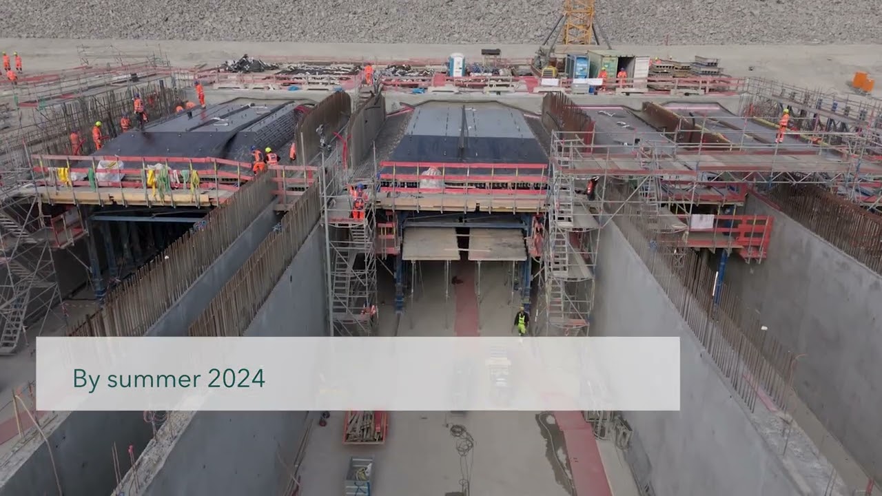 Fehmarnbelt tunnel - Great progress with the German portal Puttgarden Autumn 2024