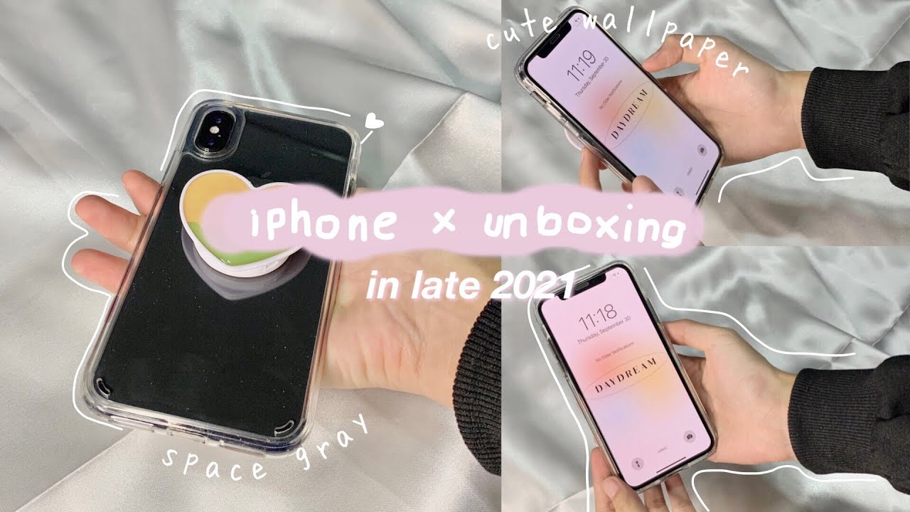 iphone x unboxing in late 2021🌸 + accessories! black