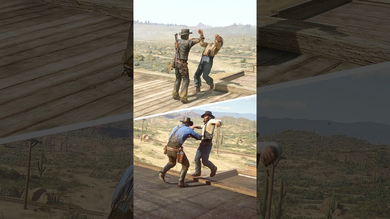 RDR2 VS RDR1- Ragdoll Comparison #rdr2 #shorts #gaming #reddeadredemption #reddeadredemption2 #rdr