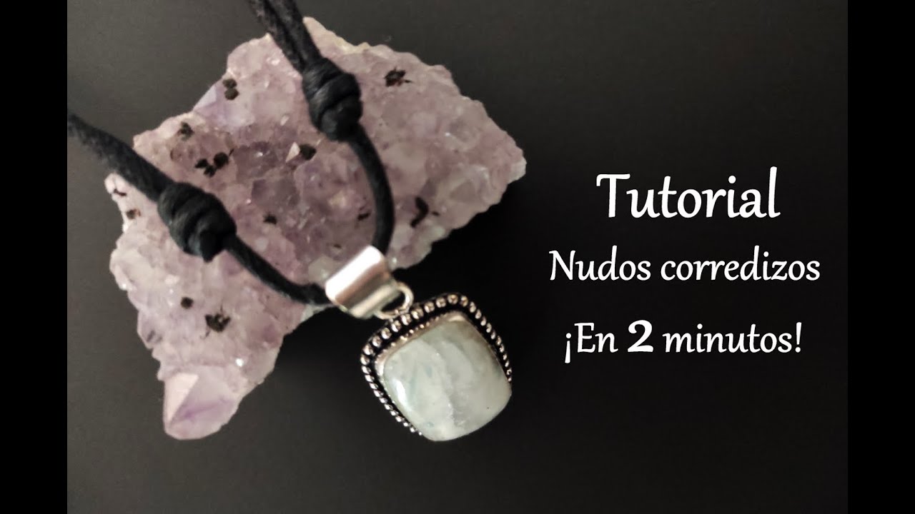 Collar con nudos corredizos en dos minutos paso a paso/ c&oacute;mo hacer un collar ajustable
