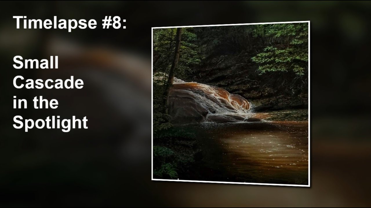 Oil Painting Timelapse #8: Small Cascade